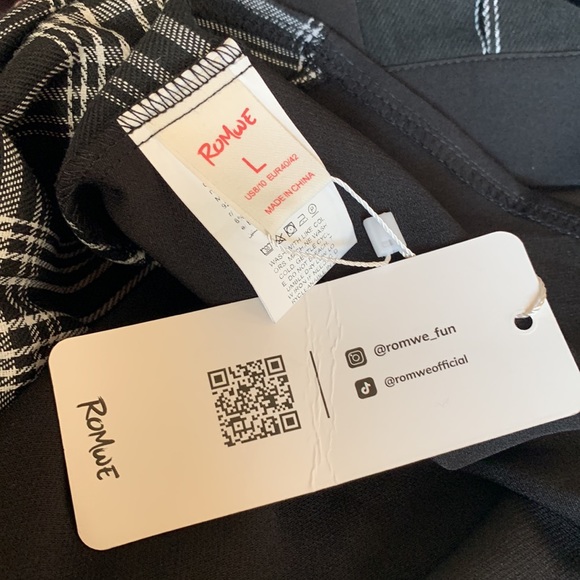 ROMWE Sweetness contrast plaid hearted skirt never worn still with tags - Picture 9 of 9